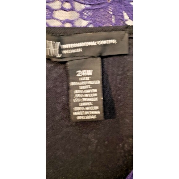 NWOT - INC International Concepts - Purple Lace and Black Dress - Size 24W - Picture 5 of 5